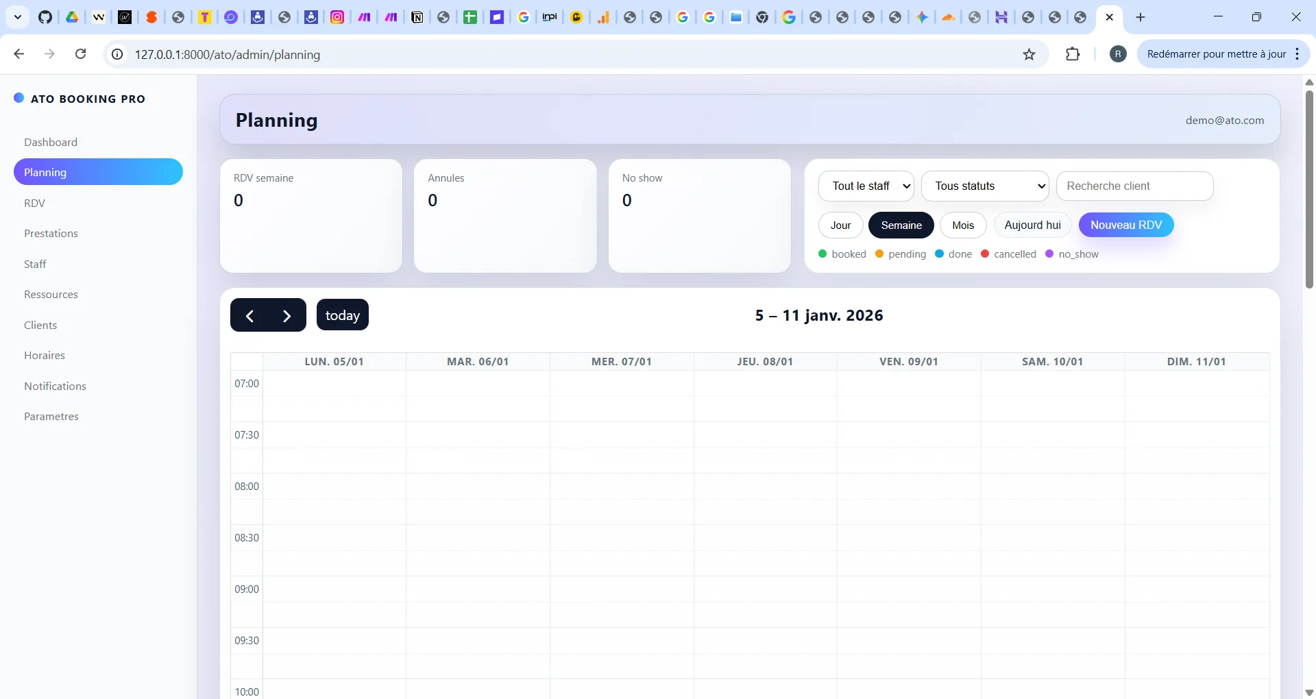 Vista previa de software online: Planificacion